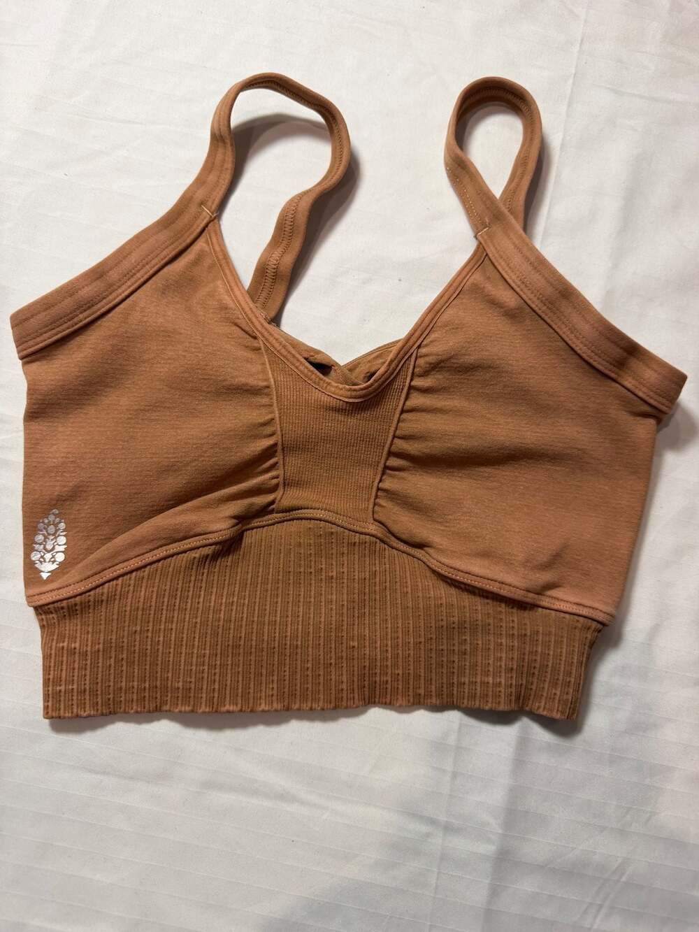 Free People Movement Good Karma Seamless Crop Top Sports Bra Brown XS/S